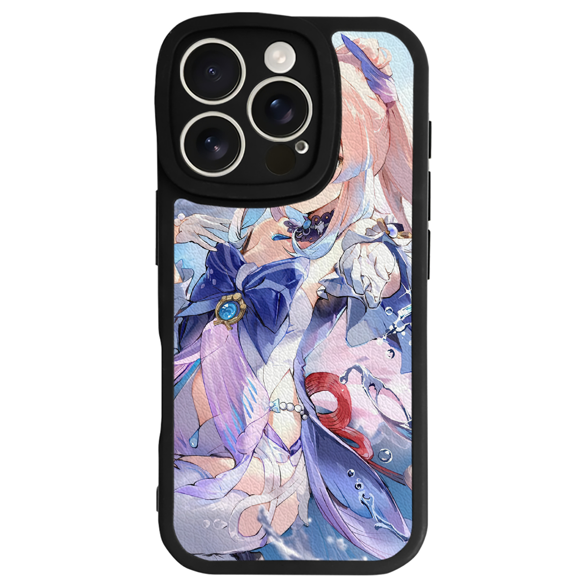 げんし神 genshin 【iPhone 16シリーズ対応】シリコンスマホケース（レザー調） 材質：シリコン